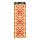 Japans Medallion Pattern, Pastel Oranje Thermosbeker (Achterkant)