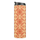 Japans Medallion Pattern, Pastel Oranje Thermosbeker (Geroteerd rechts)