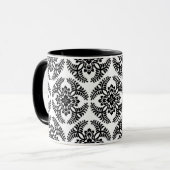 Japans Medallion Pattern, zwart en wit Mok (Voorkant links)