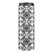 Japans Medallion Pattern, zwart en wit Thermosbeker (Achterkant)