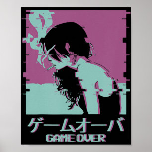 Japans meisje Anime gooide over Poster