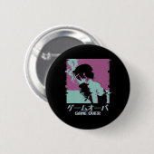 Japans meisje Anime gooide over Ronde Button 5,7 Cm (Voorkant /achterkant)