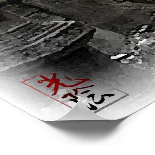 Japans meisje bij Tea House Poster (Hoek)