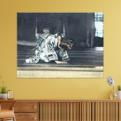 Japans meisje Bowing Dogeza Canvas Afdruk (Insitu (Woonkamer))