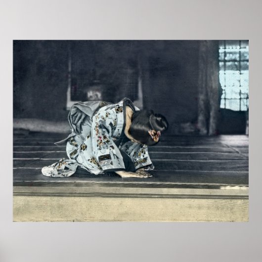  Japans meisje Bowing Dogeza Poster (Voorkant)