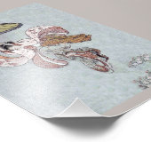 Japans meisje dat vliegt met Umbrella Foto Afdruk (Hoek)