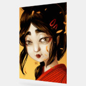 Japans meisje herfstkleuren acryl bord (Hoek)