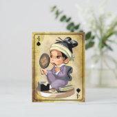 Japans meisje in kimono met make-up briefkaart (Staand voorkant)