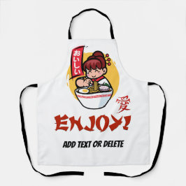 japans meisje karakter schort