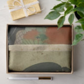 Japans meisje Kimono Woodblock print ukiyo Style Tissuepapier (Geschenk)