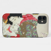 Japans meisje met Cat, Tsukioka Yoshitoshi Case-Mate iPhone Case (Achterkant (horizontaal))