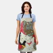 Japans meisje met kat, Tsukioka Yoshitoshi Schort (Gedragen)