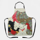 Japans meisje met kat, Tsukioka Yoshitoshi Schort (Voorkant)