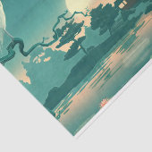 Japans meisje Multicolor Tissuepapier (Detail)