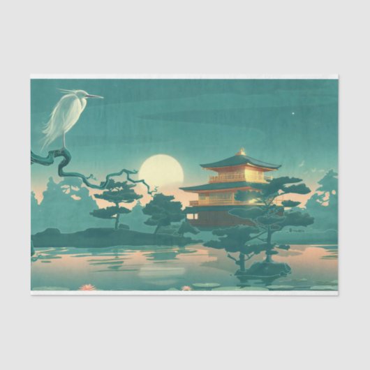 Japans meisje Multicolor Tissuepapier (Voorkant)