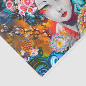 Japans meisje Multicolor Tissuepapier (Detail)