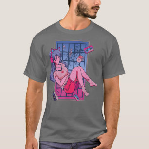 Japans meisje Muziek Anime Manga Grafische Kunst J T-shirt