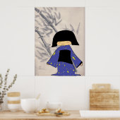 Japans meisje poster (Keuken)