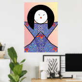 japans meisje poster (Thuiskantoor)