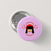 japans meisje ronde button 3,2 cm (Voorkant /achterkant)