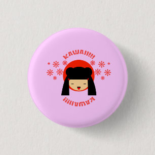japans meisje ronde button 3,2 cm