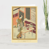 Japans meisje, thuis 17de eeuw kaart (Voorkant)