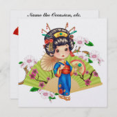 japans meisje UITNODIGING (Voorkant / Achterkant)