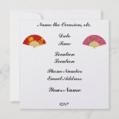 japans meisje UITNODIGING (Achterkant)