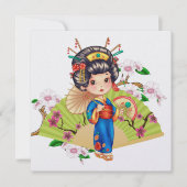  japans meisje UITNODIGING (Voorkant)