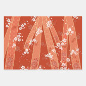 Japans Mix Bloemen Kimono Patroon Inpakpapier Vel (Voorkant)
