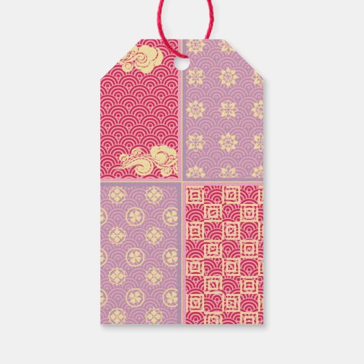 Japans Mix Patroon Cadeaulabel (Achterkant)