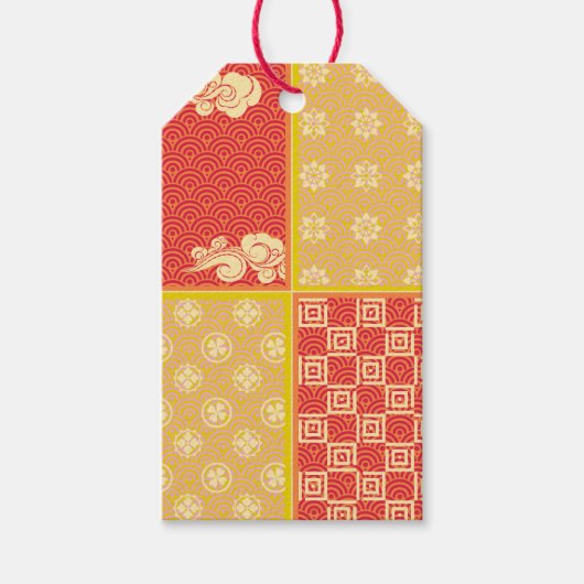 Japans Mix Patroon Cadeaulabel (Voorkant)