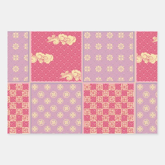 Japans Mix Patroon Inpakpapier Vel (Voorkant 3)