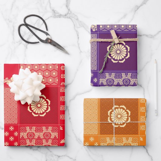 Japans Mix Patroon Inpakpapier Vel (Voorkant)