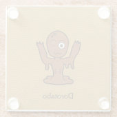 Japans Modder Zombie Dorotabo: Cartoon Yokai Glazen Onderzetter (Achterkant)