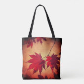 Japans modelboombladeren en script herfst tote bag (Achterkant)