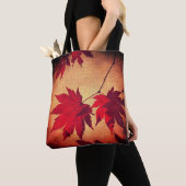 Japans modelboombladeren en script herfst tote bag (Dichtbij)