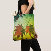Japans modelboombladeren en script herfst tote bag (Dichtbij)