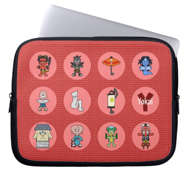 Japans Monster Yokai Spirit Laptop Sleeve (Voorkant)