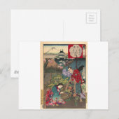 Japans mooie Geisha Samurai Art Briefkaart (Voorkant / Achterkant)