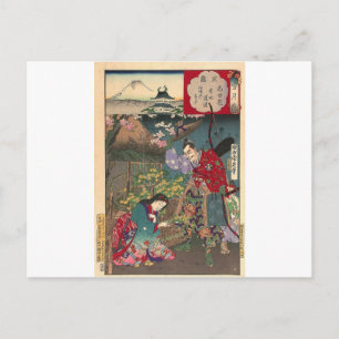 Japans mooie Geisha Samurai Art Briefkaart