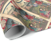 Japans mooie Geisha Samurai Art Cadeaupapier (Rol Hoek)