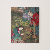 Japans mooie Geisha Samurai Art Legpuzzel (Verticaal)