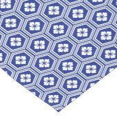 Japans motief Kikko Blauw en wit Korte Tafelloper (Hoek)