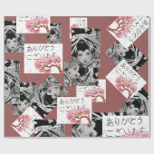 Japans motief omslagpapier cadeaupapier (Vlak)