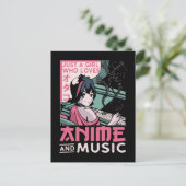 Japans muzikant van Anime Briefkaart (Staand voorkant)