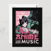 Japans muzikant van Anime Briefkaart (Voorkant / Achterkant)