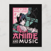 Japans muzikant van Anime Briefkaart (Voorkant)