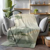 Japans Mystic Peaks Wall Art Print Sherpa Deken