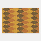 Japans naadloos japanespatroon (goudvormig) met re inpakpapier vel (Voorkant 2)